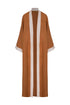 Rafaela Linen Kaftan / Brown & Ivory